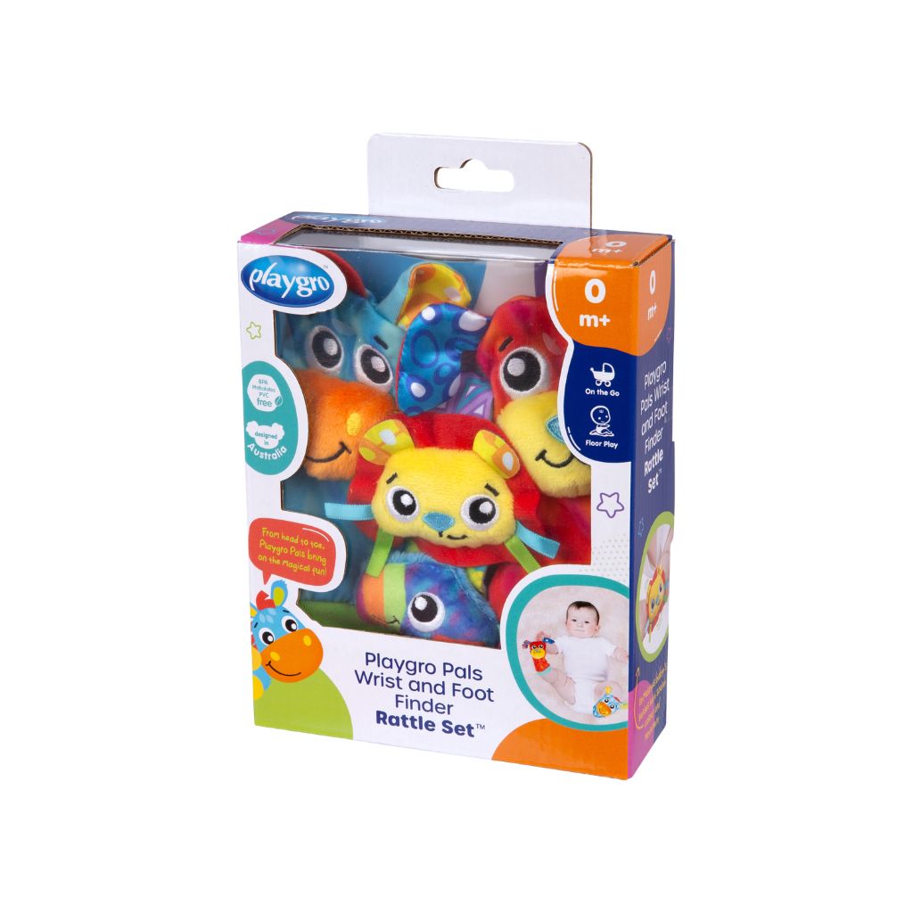 Playgro Pols- en Voetrammelaar Set Veelkleurig – 2 stuks