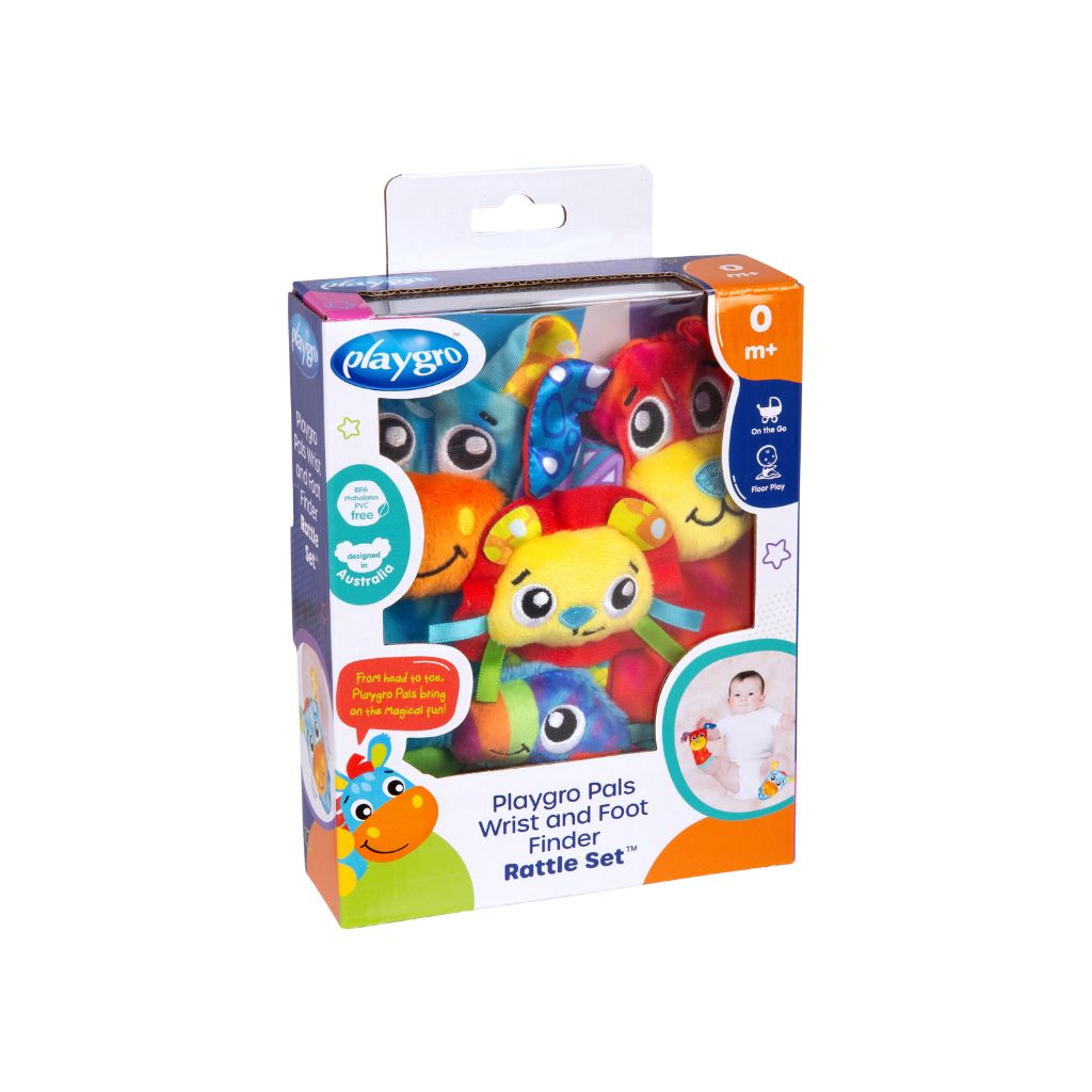 Playgro Pols- en Voetrammelaar Set Veelkleurig – 2 stuks