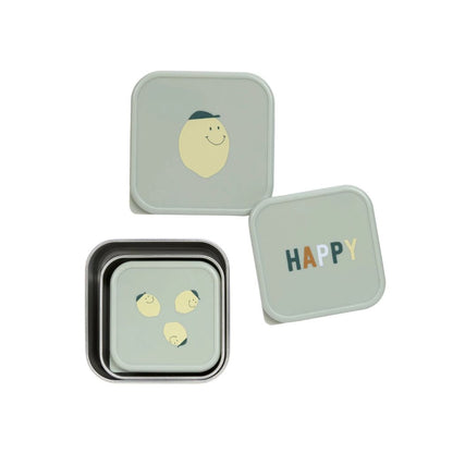 Lässig Brooddoos Stainless Steel Happy Fruits Lemon
