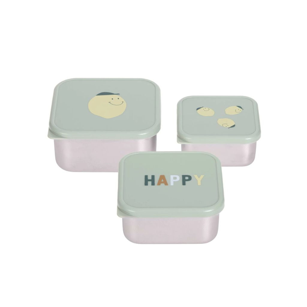 Lässig Brooddoos Stainless Steel Happy Fruits Lemon