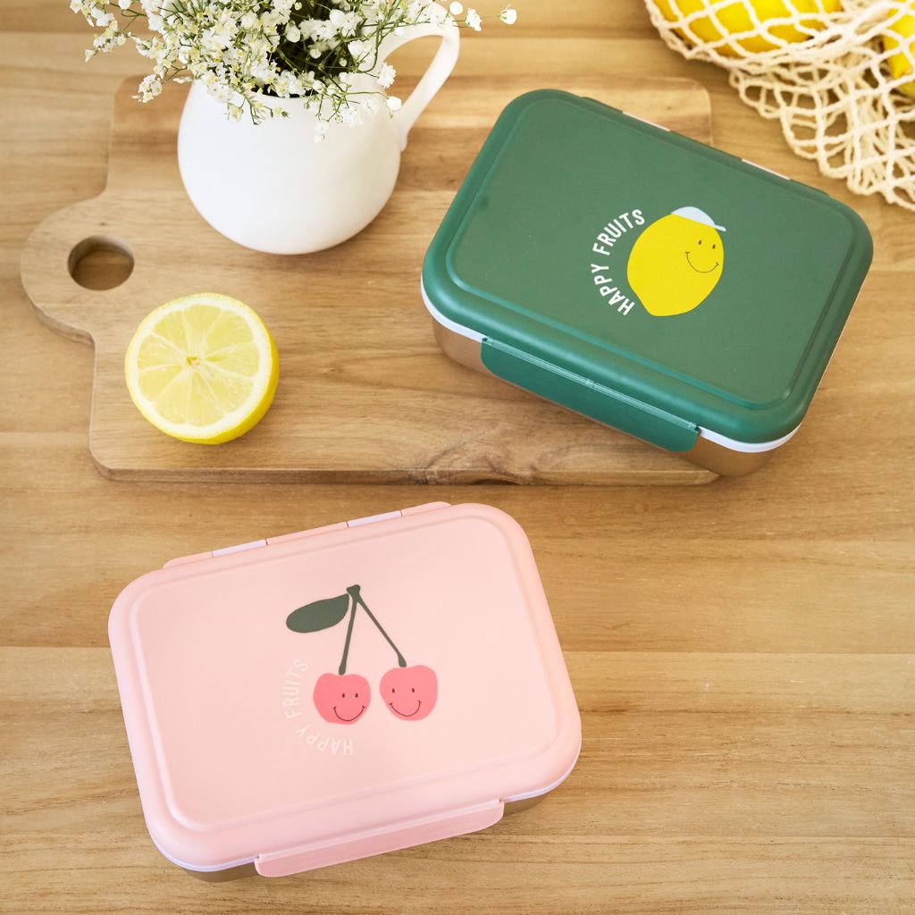 Lässig Brooddoos Stainless Steel Happy Fruits Lemon