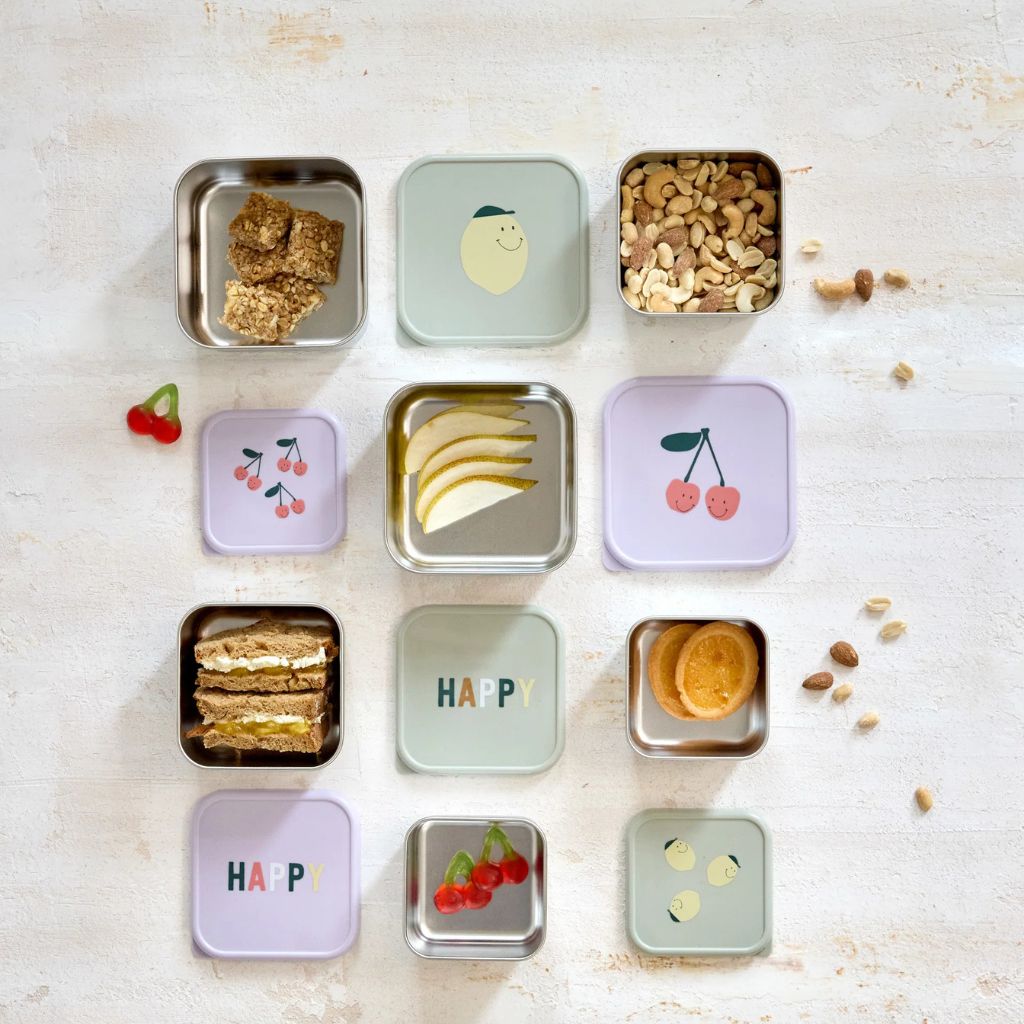 Lässig Brooddoos Stainless Steel Happy Fruits Lemon