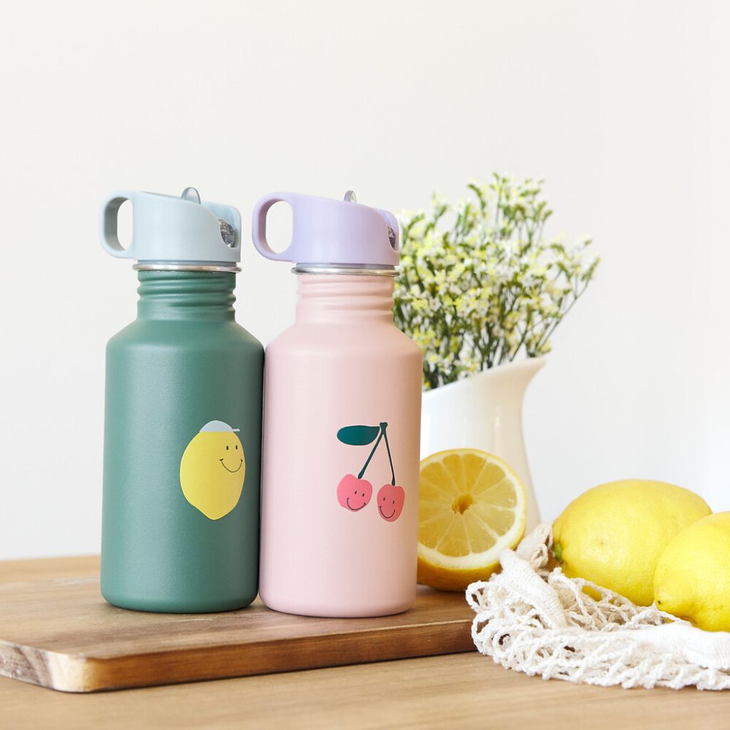 Lässig Gourde Stainless Steel Happy Fruits Lemon Green 500 ml