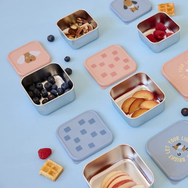 Lässig Boîte à Snacks Pattern Party Rose – 3 Pièces