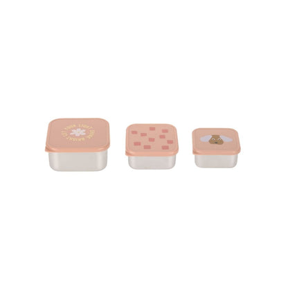 Lässig Boîte à Snacks Pattern Party Rose – 3 Pièces