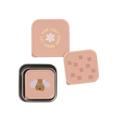 Lässig Boîte à Snacks Pattern Party Rose – 3 Pièces