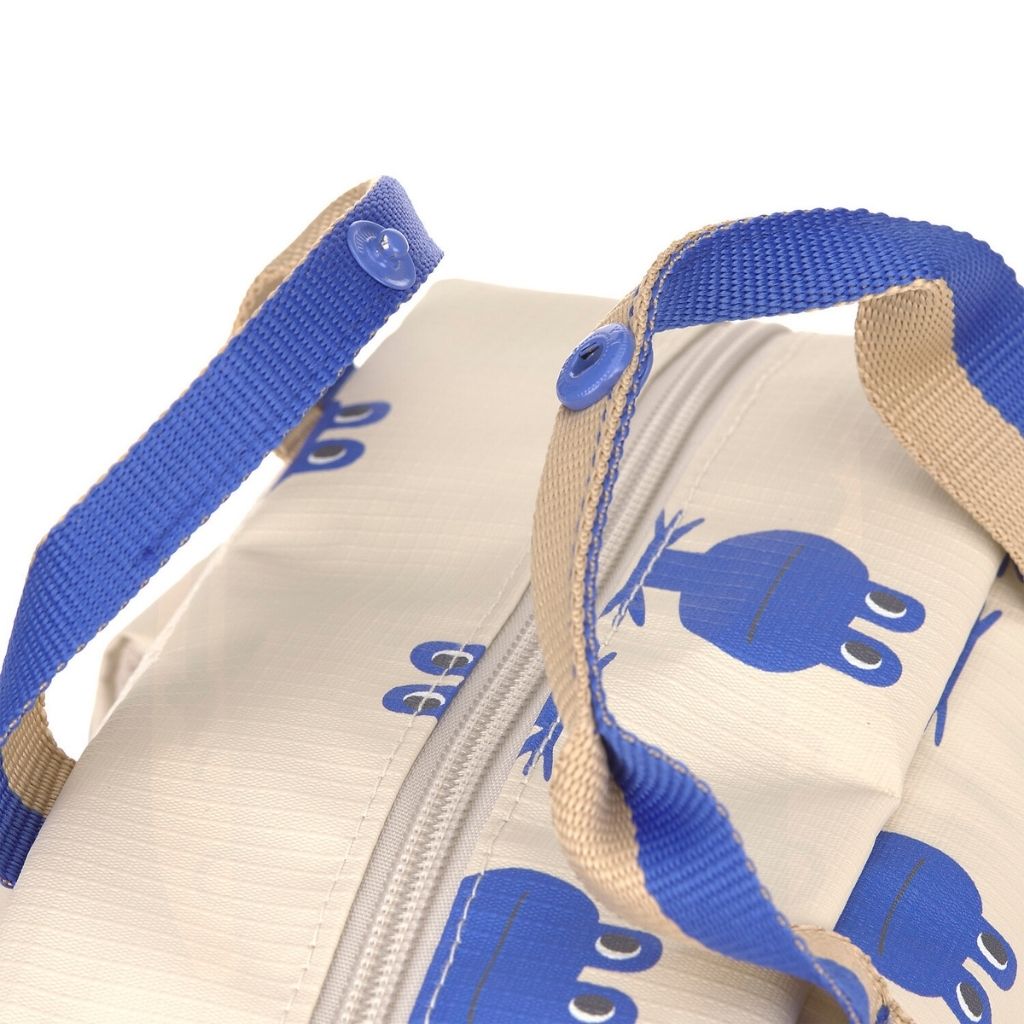 Lässig Sac à Dos Mini Square Happy Trails Frog Beige / Blue
