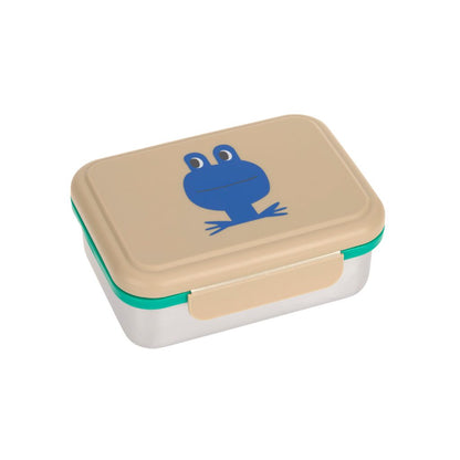 Lässig Boîte à tartines Stainless Steel Happy Trails Frog Brown