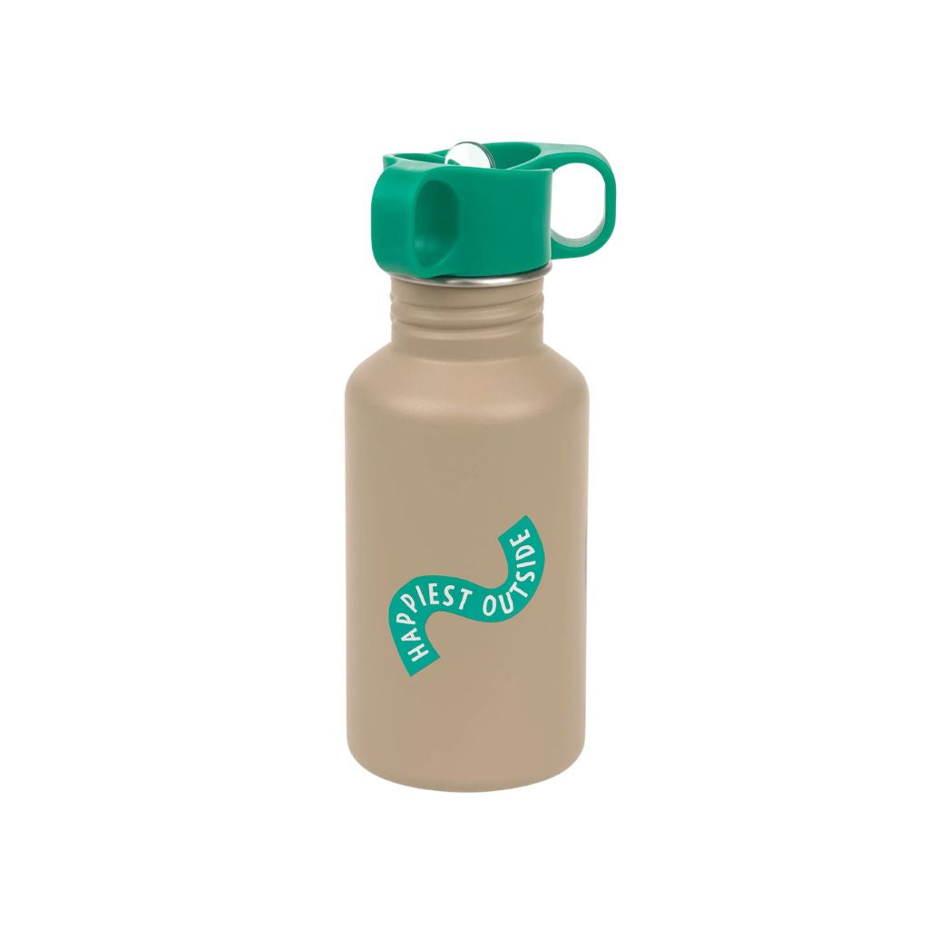 Lässig Gourde Stainless Steel Happy Trails Frog Brown 500 ml