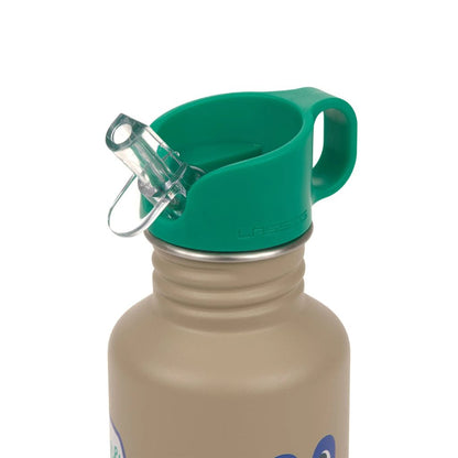 Lässig Gourde Stainless Steel Happy Trails Frog Brown 500 ml
