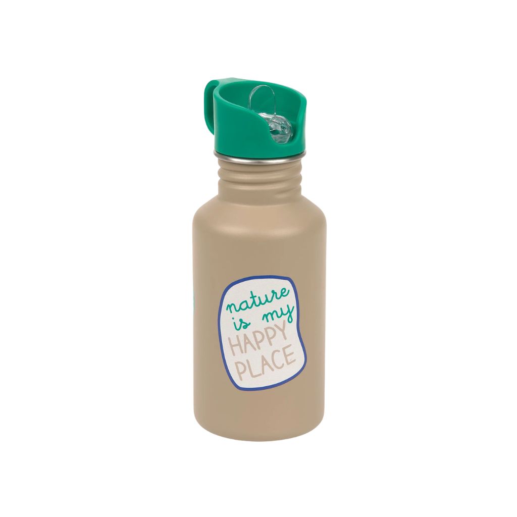 Lässig Gourde Stainless Steel Happy Trails Frog Brown 500 ml