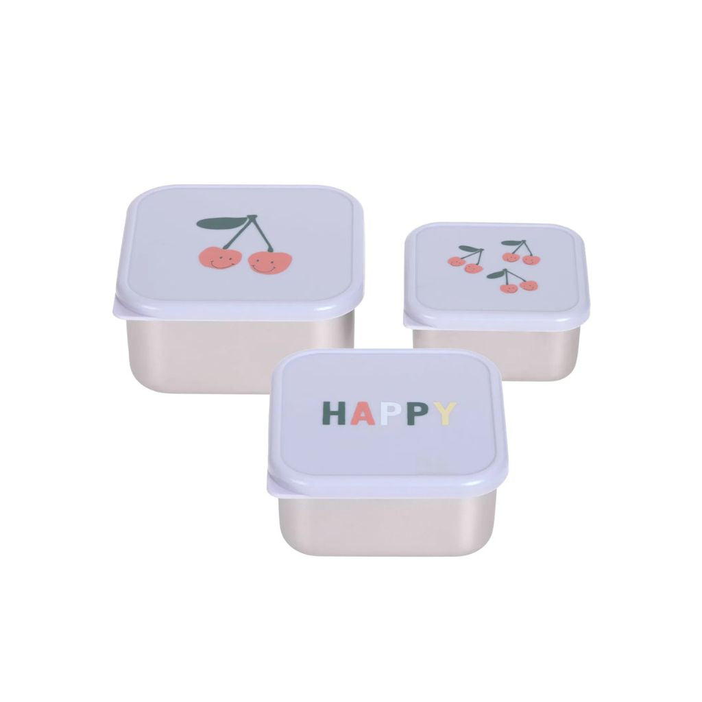 Lässig Brooddoos Stainless Steel Happy Fruits Cherry