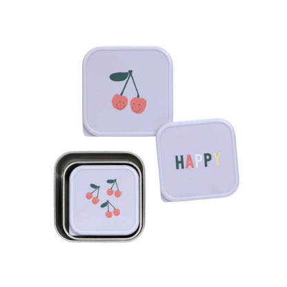 Lässig Brooddoos Stainless Steel Happy Fruits Cherry