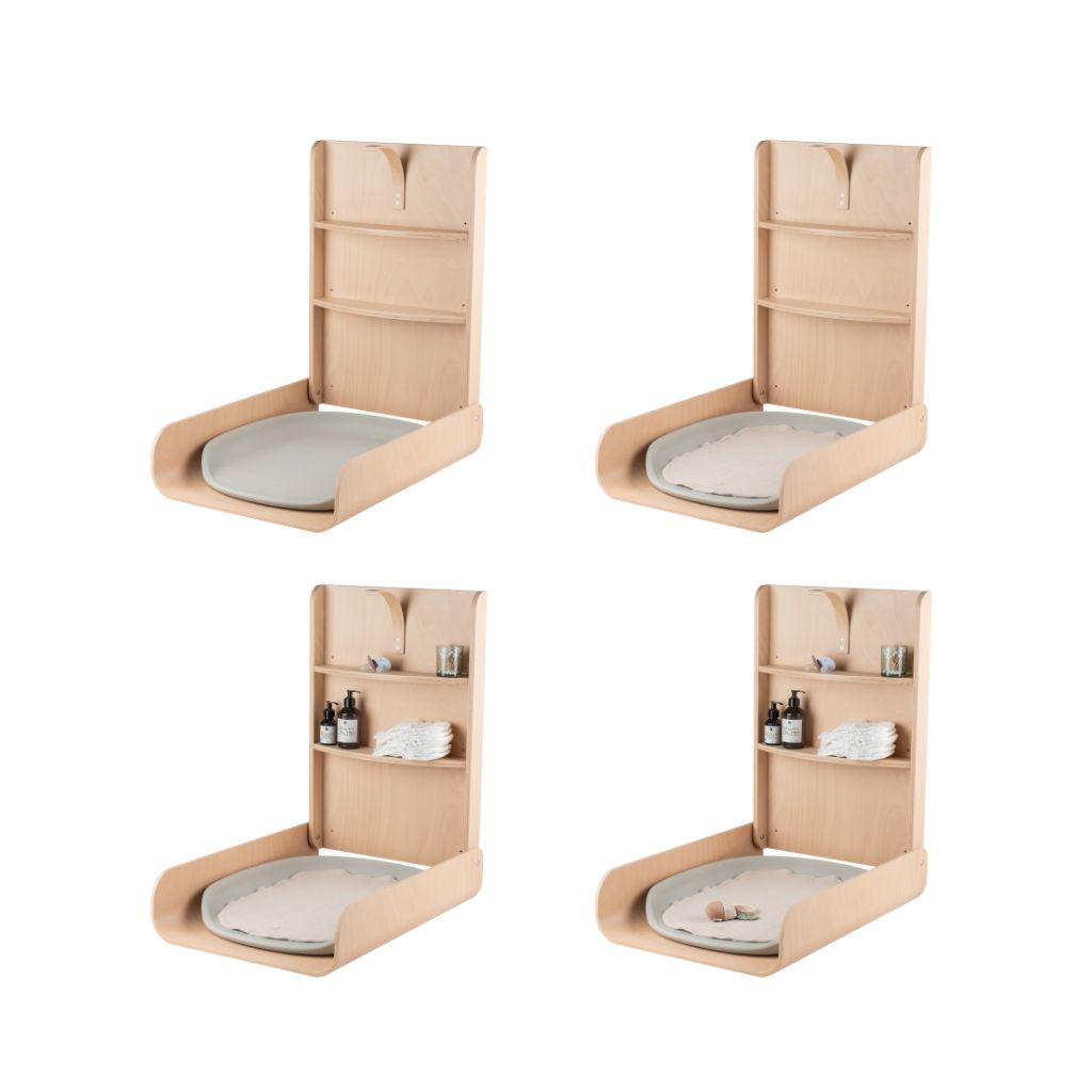 SEBRA Table à langer murale en bois FSC