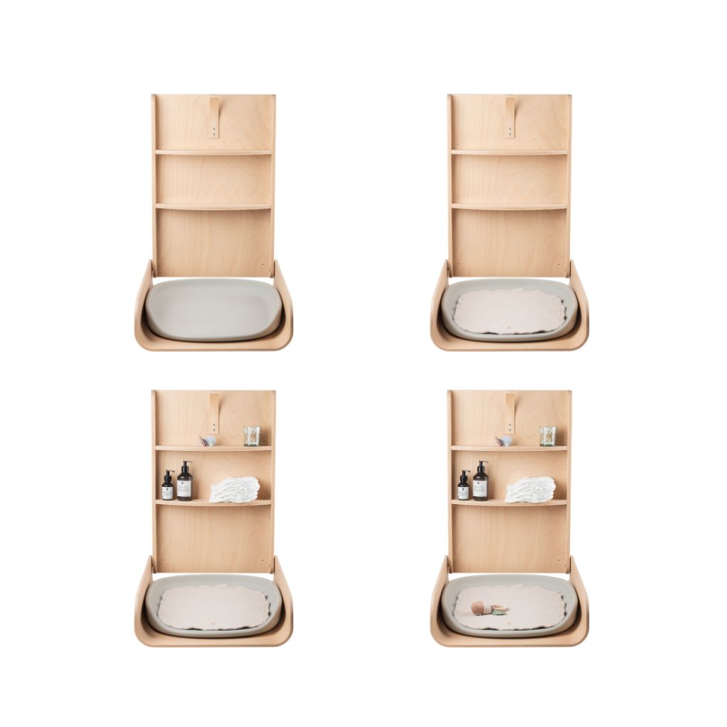 SEBRA Table à langer murale en bois FSC