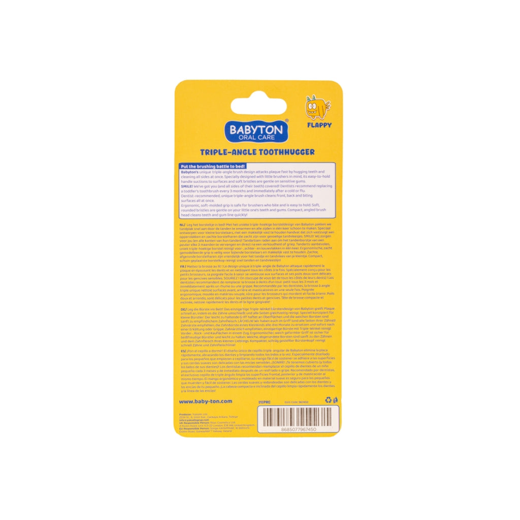 Babyton Brosse à dents pour bébé Toothhugger Jaune Flappy