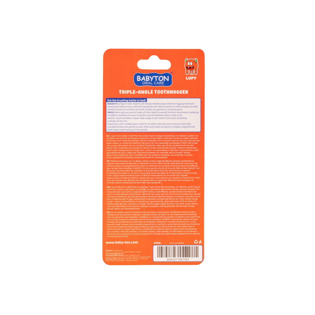 Babyton Brosse à dents pour bébé Orange Lupy