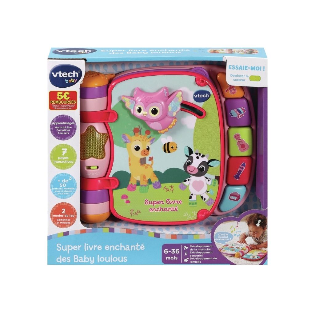 VTech Super Betoverend Boek van Baby Loulous Roze FR