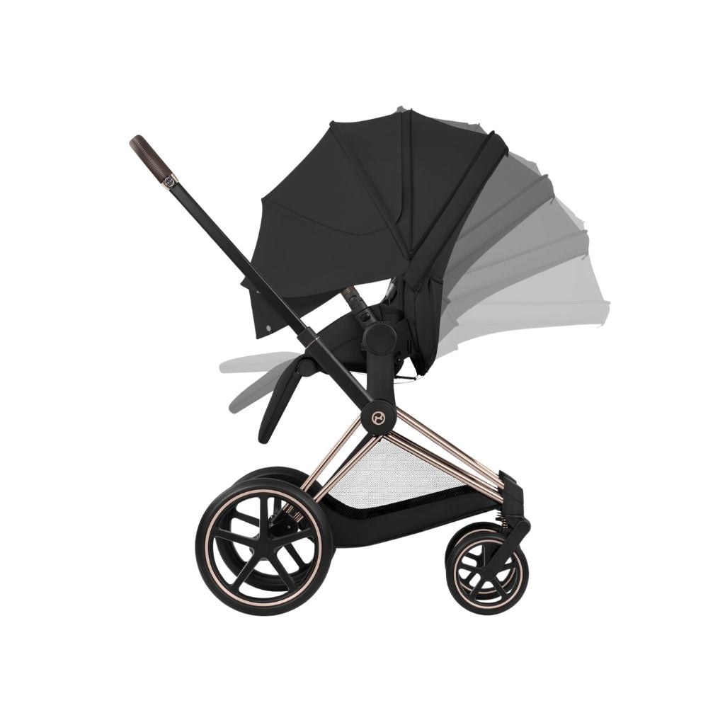 Cybex Kinderwagen Priam Sepia Black met Frame Rose Gold
