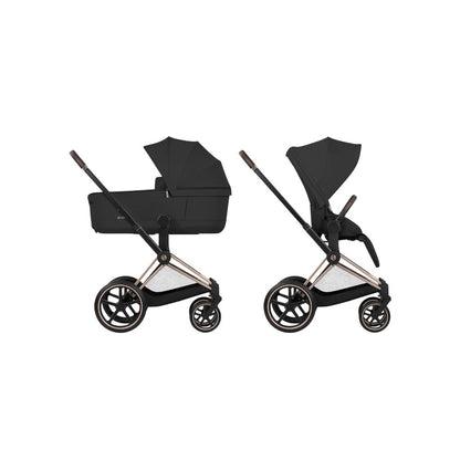 Cybex Kinderwagen Priam Sepia Black met Frame Rose Gold