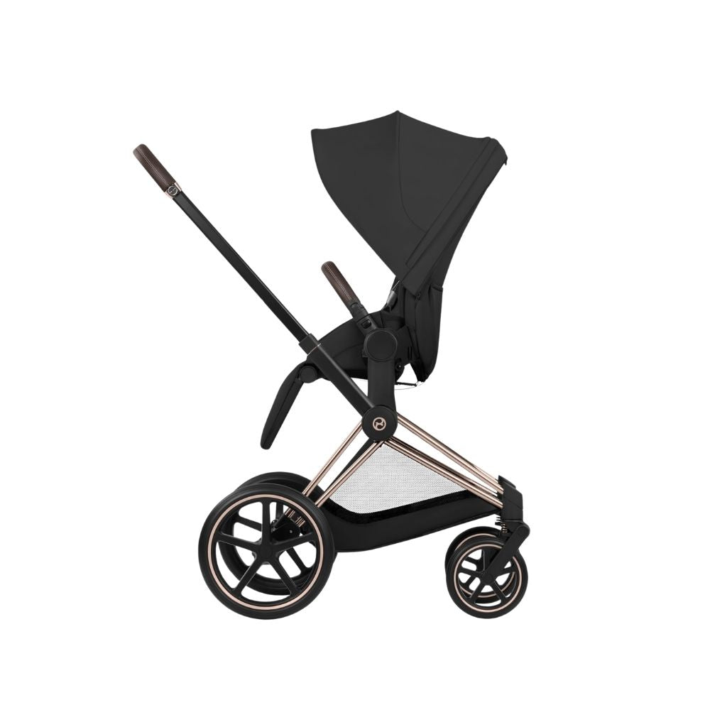 Cybex Kinderwagen Priam Sepia Black met Frame Rose Gold