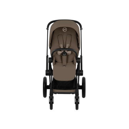 Cybex 2 en 1 Poussette Priam Coconut Brown + Nacelle Coconut Brown (Châssis Matt Black) 