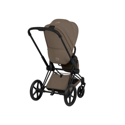 Cybex 2 en 1 Poussette Priam Coconut Brown + Nacelle Coconut Brown (Châssis Matt Black) 