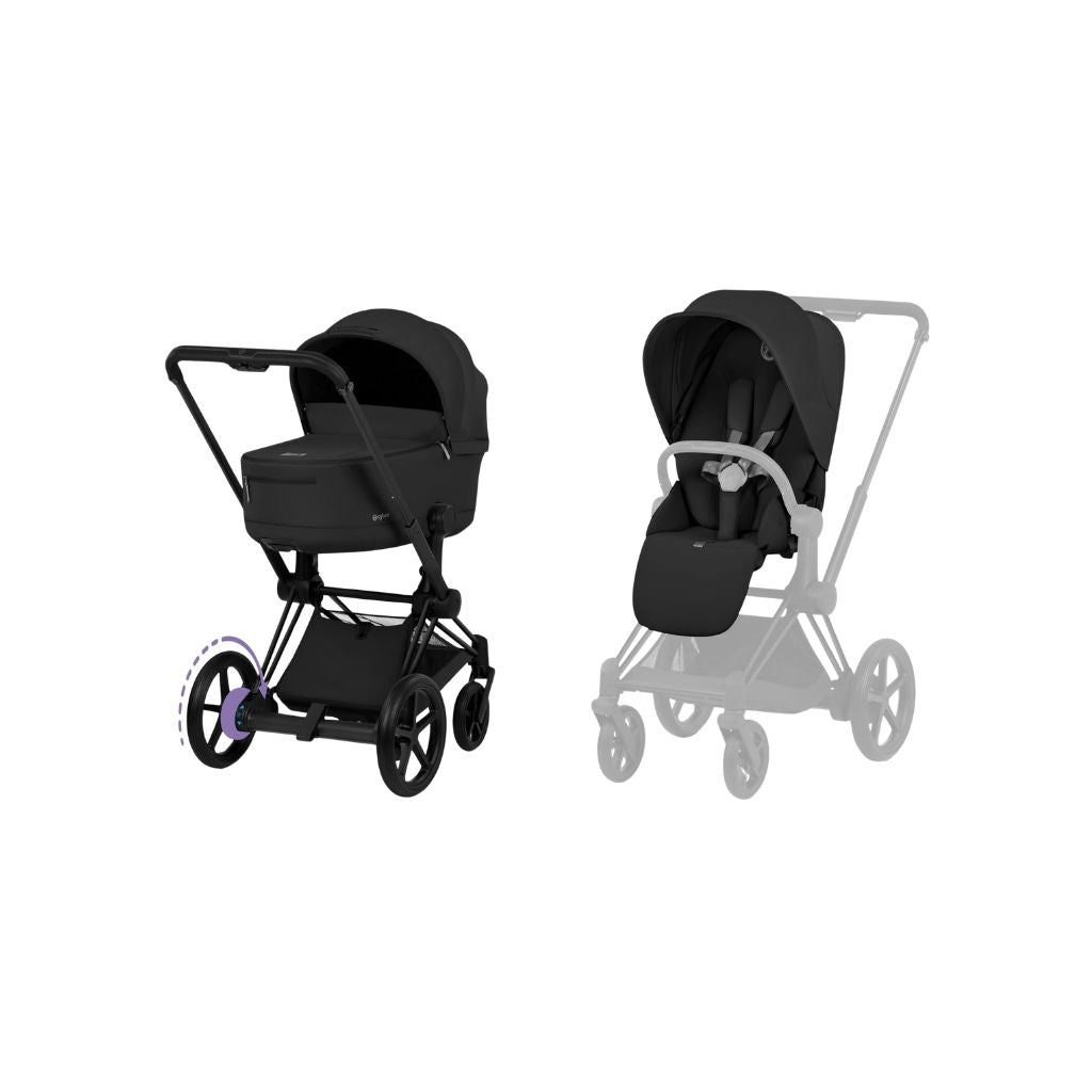 Cybex Poussette e-PRIAM Sepia Black Cadre Matt Black
