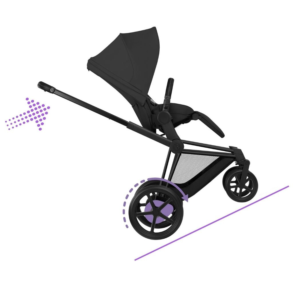 Cybex Poussette e-PRIAM Sepia Black Cadre Matt Black