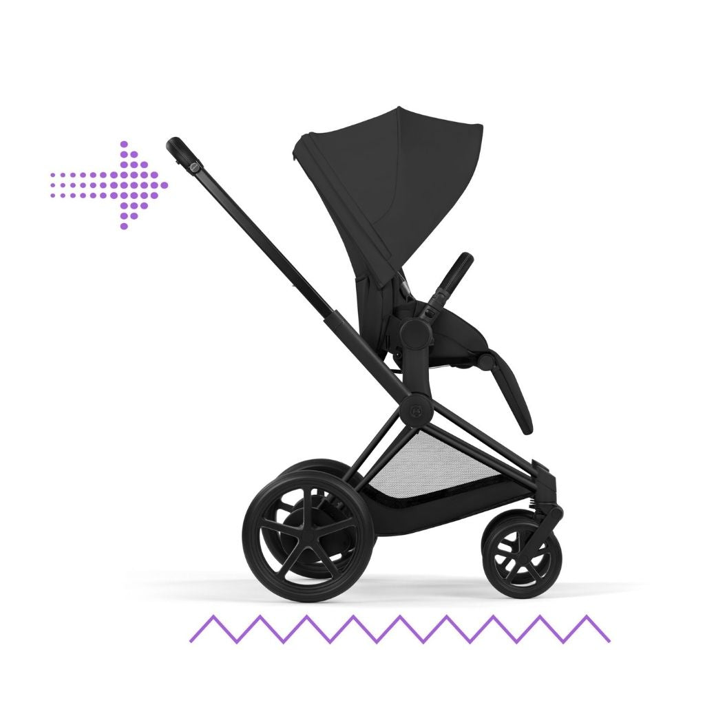 Cybex Poussette e-PRIAM Sepia Black Cadre Matt Black