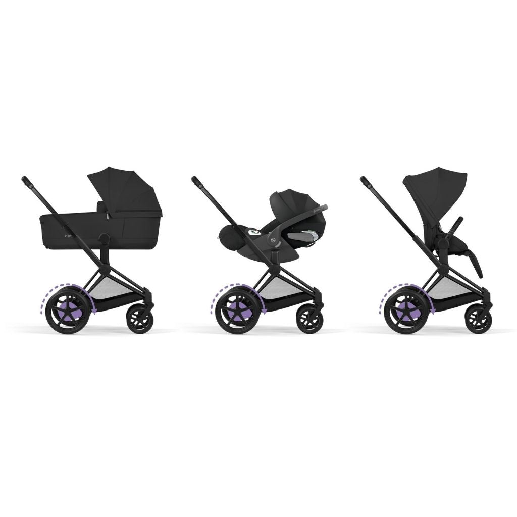 Cybex Poussette e-PRIAM Sepia Black Cadre Matt Black