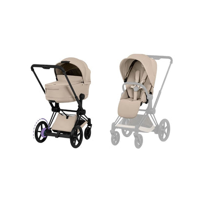 Cybex Poussette e-PRIAM Cosy Beige Cadre Matt Black