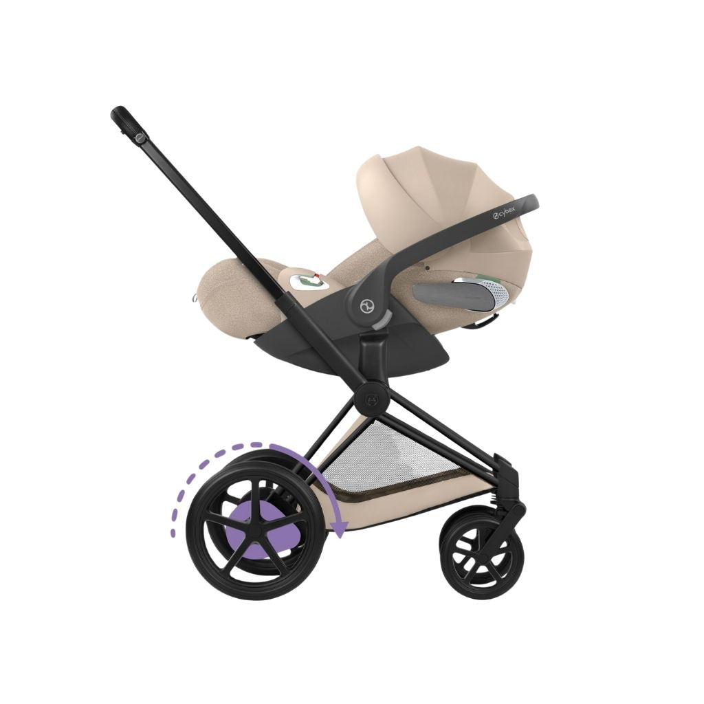 Cybex Poussette e-PRIAM Cosy Beige Cadre Matt Black