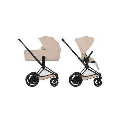 Cybex Poussette e-PRIAM Cosy Beige Cadre Matt Black