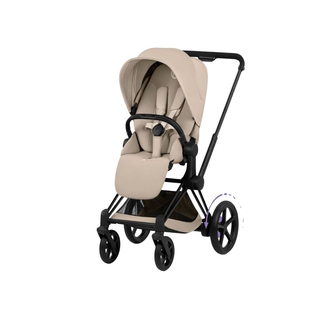 Cybex Poussette e-PRIAM Cosy Beige Cadre Matt Black
