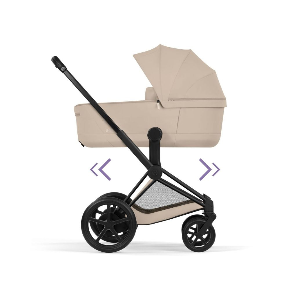 Cybex Poussette e-PRIAM Cosy Beige Cadre Matt Black