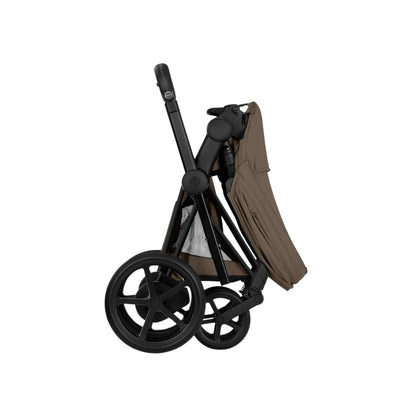Cybex 2-in-1 Kinderwagen e-PRIAM Coconut Brown + Draagmand Coconut Brown (Onderstel Matt Balck)
