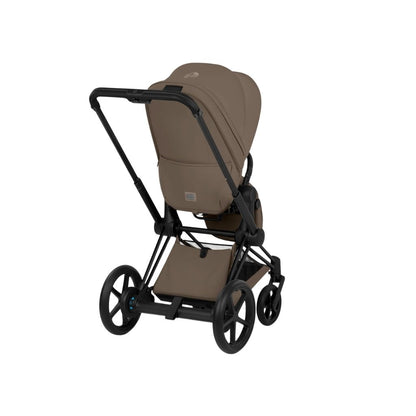 Cybex 2-in-1 Kinderwagen e-PRIAM Coconut Brown + Draagmand Coconut Brown (Onderstel Matt Balck)