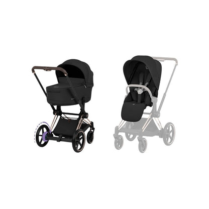 Cybex Poussette e-PRIAM Sepia Black Cadre Rose Gold