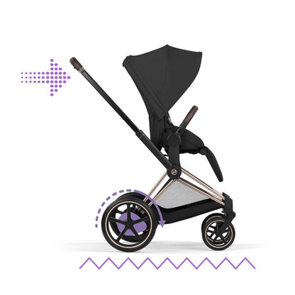 Cybex Poussette e-PRIAM Sepia Black Cadre Rose Gold
