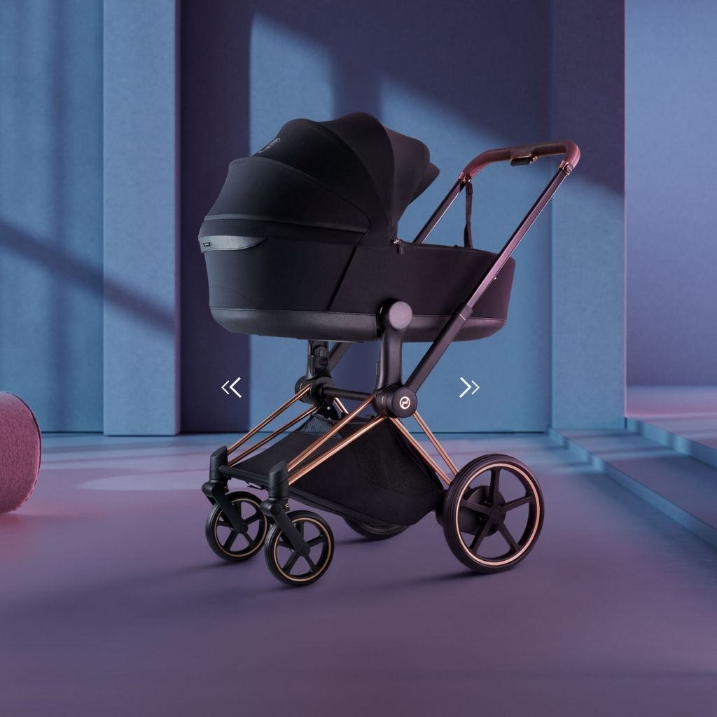 Cybex Poussette e-PRIAM Sepia Black Cadre Rose Gold