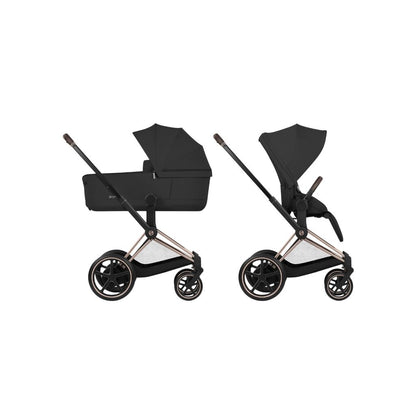 Cybex Poussette e-PRIAM Sepia Black Cadre Rose Gold