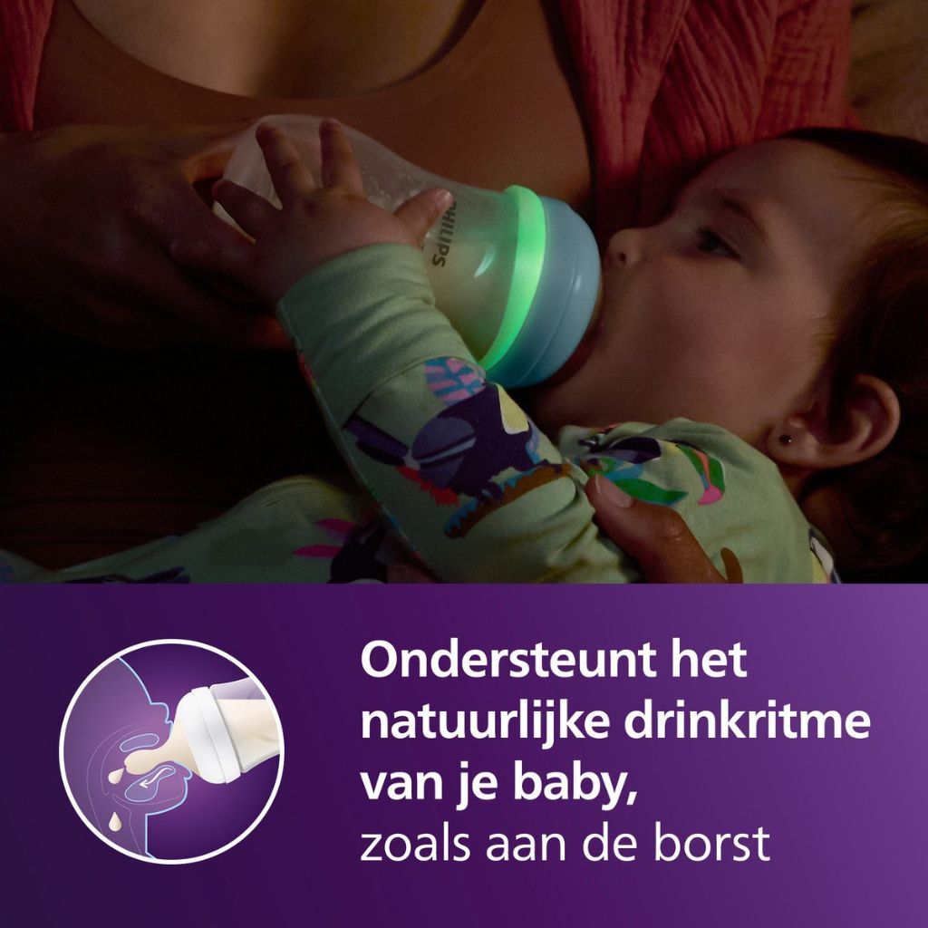 AVENT Biberon Natural 3.0 Nighttime Transparent 260 ml