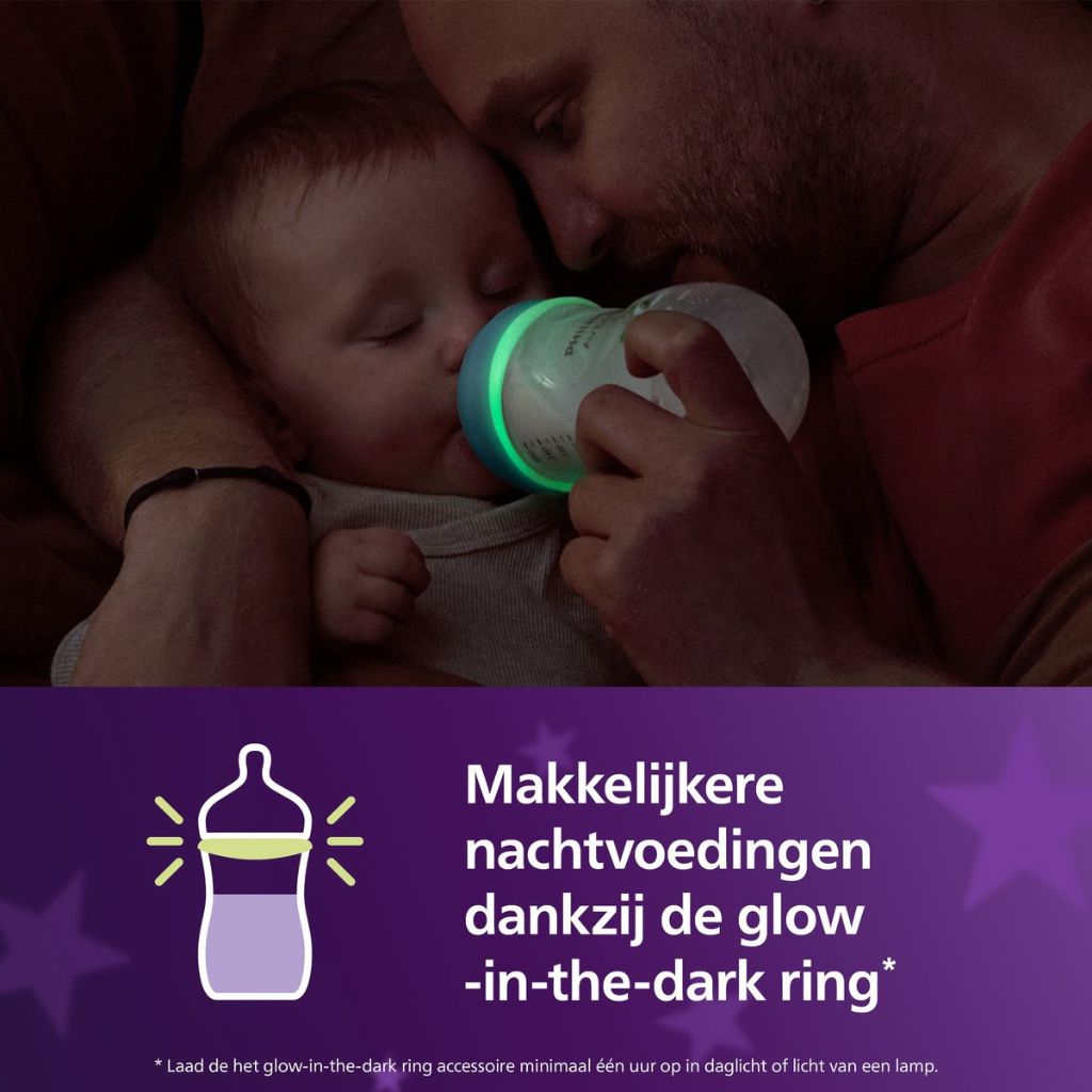 AVENT Biberon Natural 3.0 Nighttime Transparent 260 ml