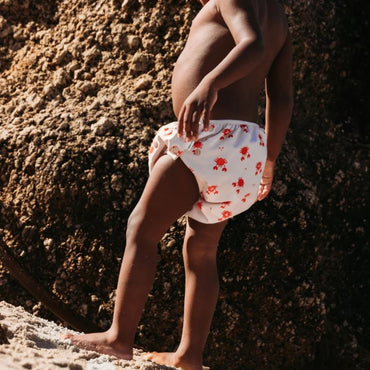 SwimEssentials Maillot de bain Oh Crab Rouge Blanc unisexe
