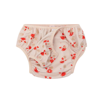 SwimEssentials Maillot de bain Oh Crab Rouge Blanc unisexe