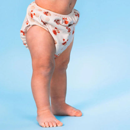 SwimEssentials Maillot de bain Oh Crab Rouge Blanc unisexe