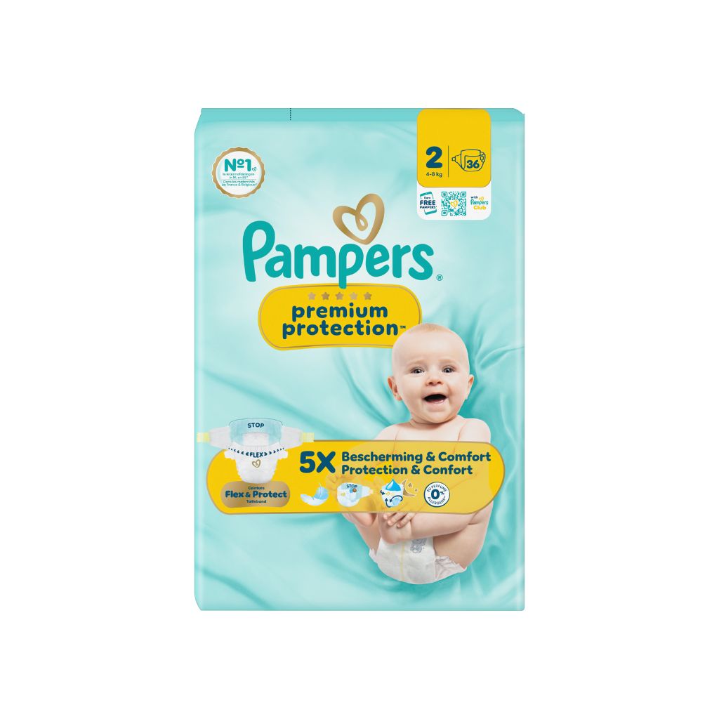 Pampers Luiers Premium Protection M2 – 36 stuks