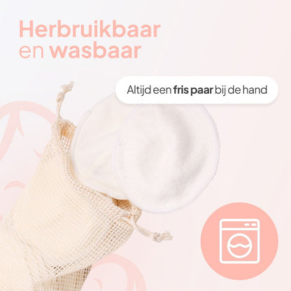 Mammie Wasbare Zoogcompressen Wit – 14 stuks