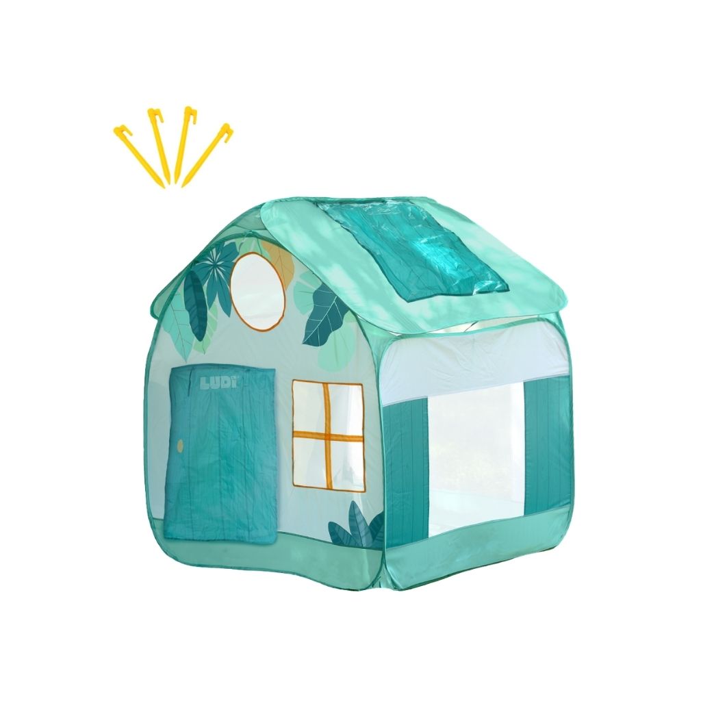 LUDI Pop Up Speelhuis Groen 120 cm x 120 cm UV50